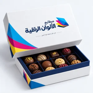 علب حلويات مخصصة بشعارك